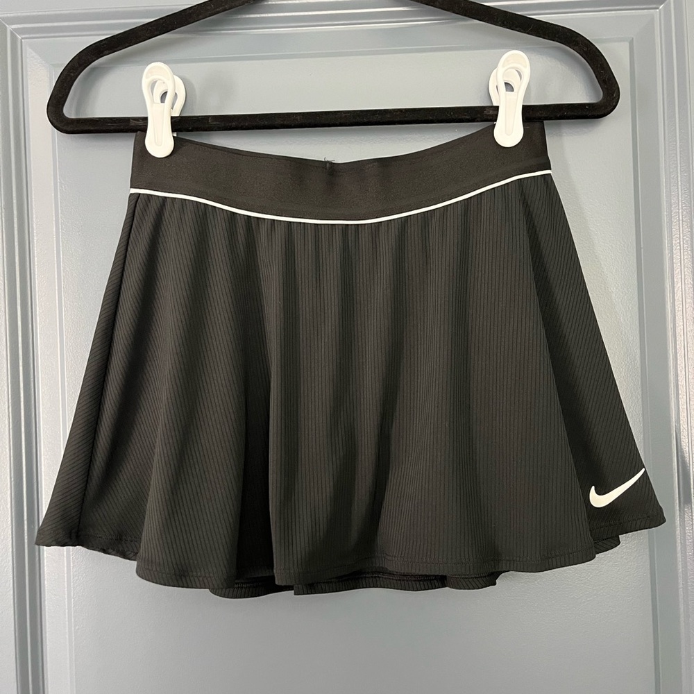 Nike Black Ribbed Tennis Skort